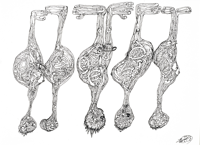 《染色体》系列-10 40X50cm  纸本 2016