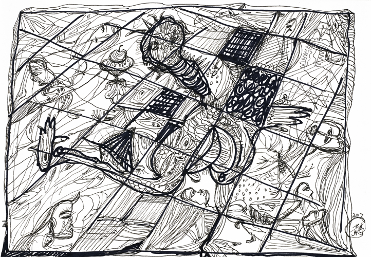 《染色体》系列-14 40X50cm  纸本 2016