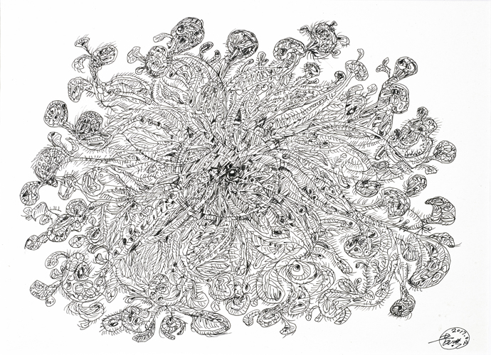《染色体》系列-16 40X50cm  纸本 2016