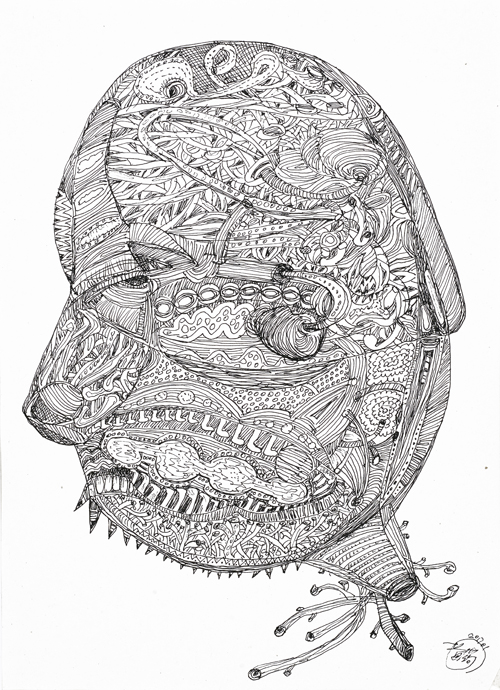 《染色体》系列-1 50X40cm  纸本 2016