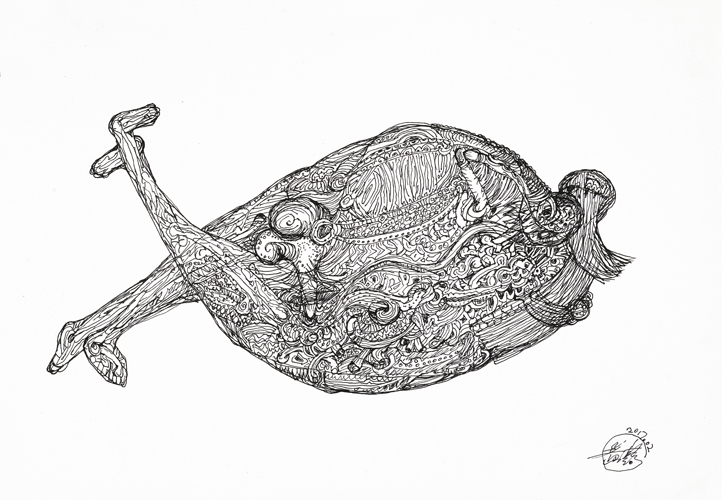 《染色体》系列-20 40X50cm  纸本 2016
