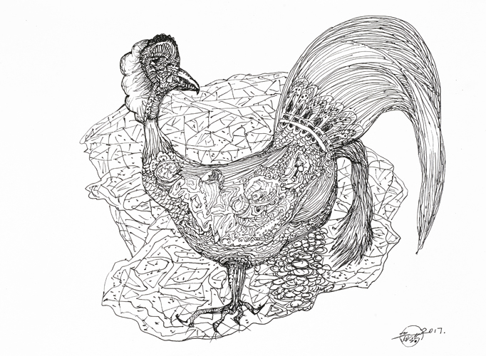 《染色体》系列-21 40X50cm  纸本 2016