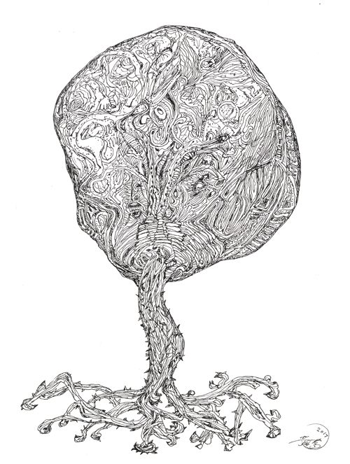 《染色体》系列-3 50X40cm  纸本 2016