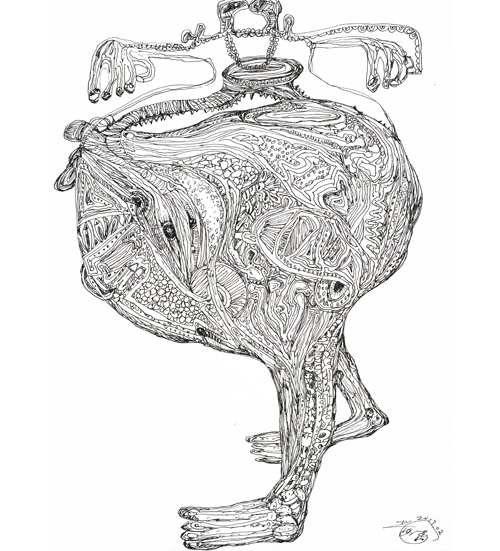 《染色体》系列-4 50X40cm  纸本 2016