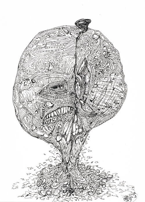 《染色体》系列-5 50X40cm  纸本 2016