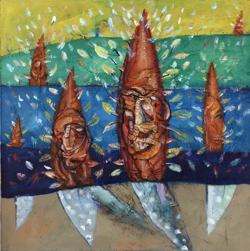 《招魂》系列-25 60X60cm  油画 2019