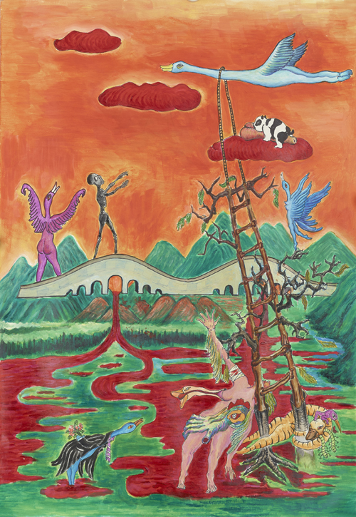 《远古》系列12 50X40cm 纸本 2017