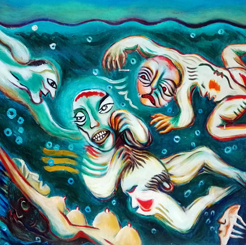 《异界》系列31 60X60cm 油画 2017