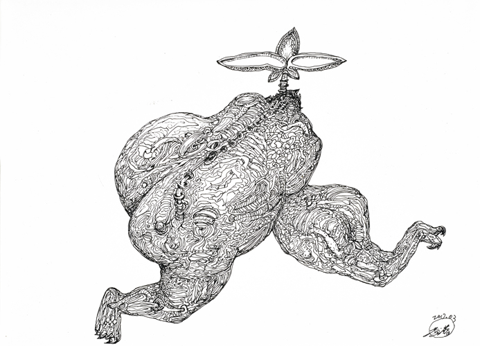 《染色体》系列-11 40X50cm  纸本 2016