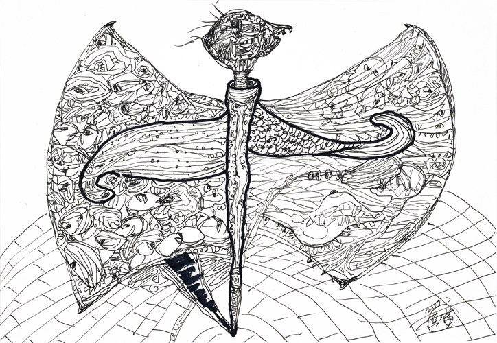 《染色体》系列-13 40X50cm  纸本 2016