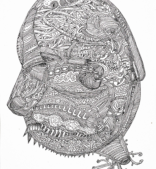 《染色体》系列-1 50X40cm  纸本 2016