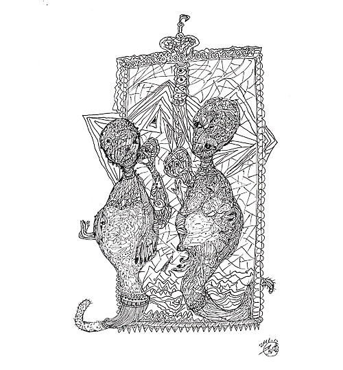 《染色体》系列-25 50X45cm  纸本 2016