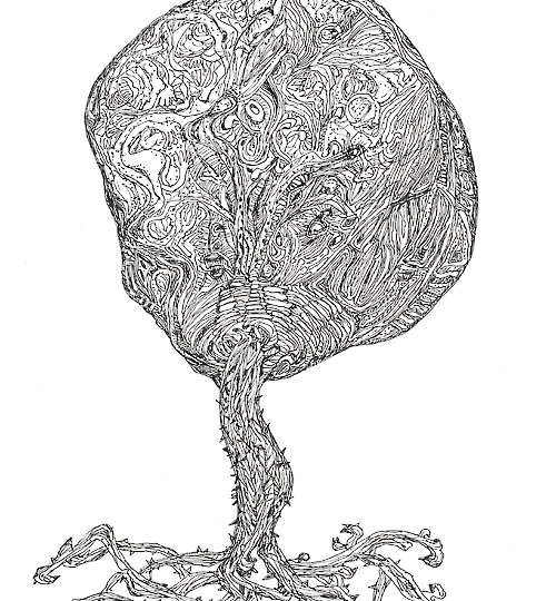《染色体》系列-3 50X40cm  纸本 2016