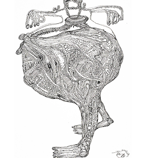 《染色体》系列-4 50X40cm  纸本 2016