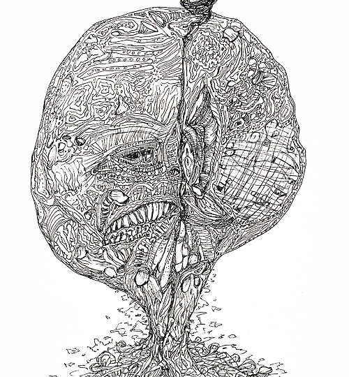 《染色体》系列-5 50X40cm  纸本 2016