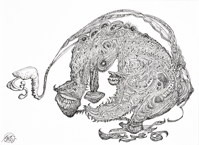 《染色体》系列-7 40X50cm  纸本 2016