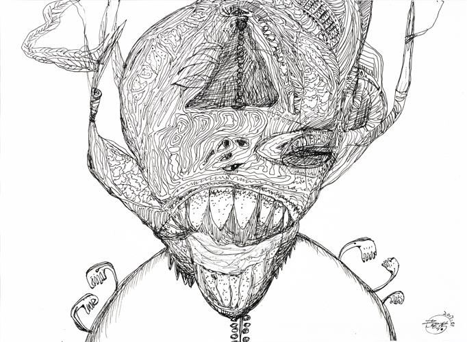 《染色体》系列-8 40X50cm  纸本 2016