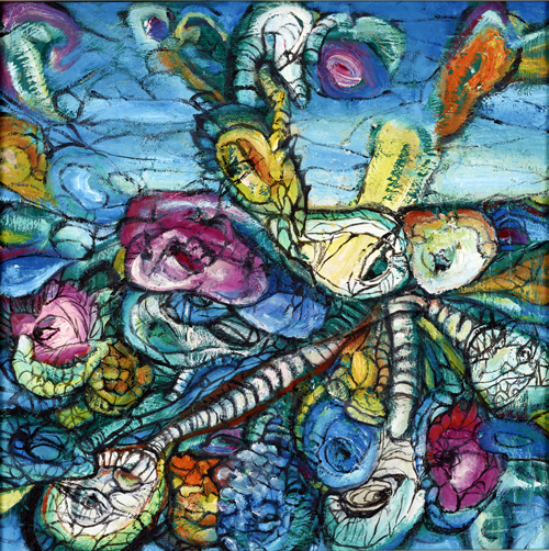 《招魂》系列-23 60X60cm  油画 2019