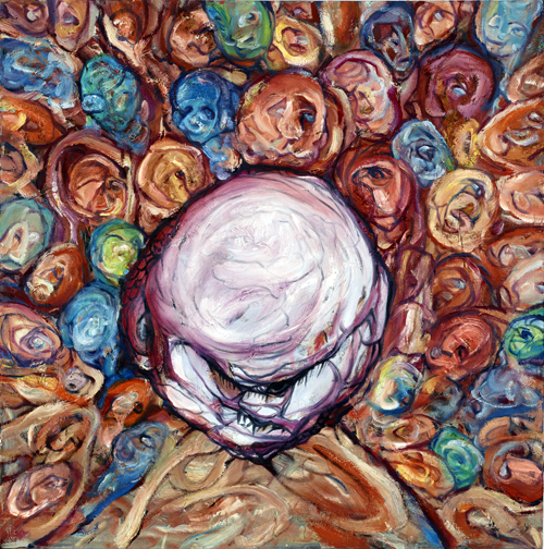 《招魂》系列-24 60X60cm  油画 2019
