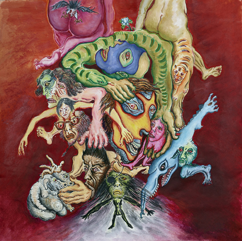 《异界》系列1 60X60cm 纸本丙烯 2017