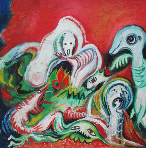 《异界》系列34 60X60cm 油画 2017