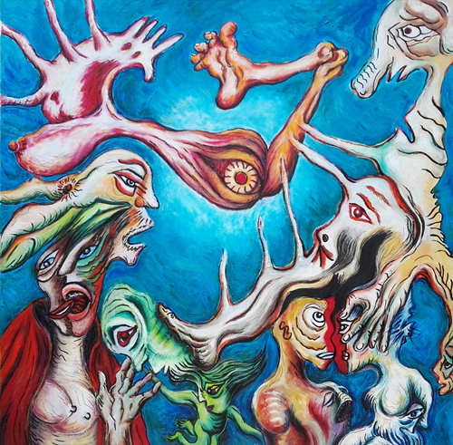 《异界》系列36 60X60cm 油画 2017