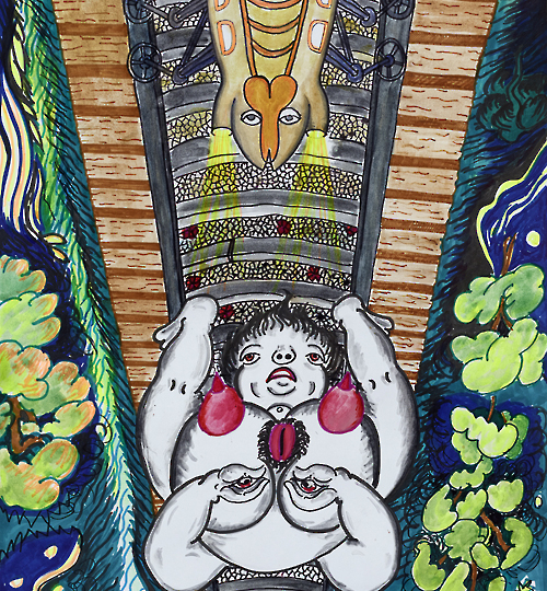 《异界》系列39 70X50cm 油画 2017