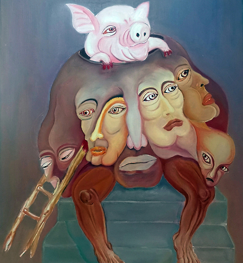 《异界》系列57 60X50cm 油画2022