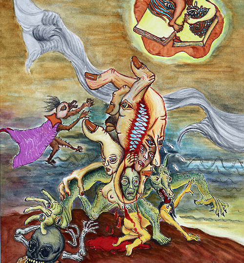 《异界》系列5 55X40cm 纸本丙烯 2017