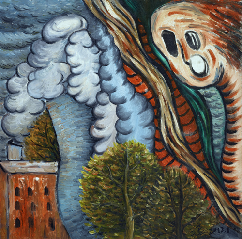 《异界》系列6 60X60cm 纸本丙烯2012