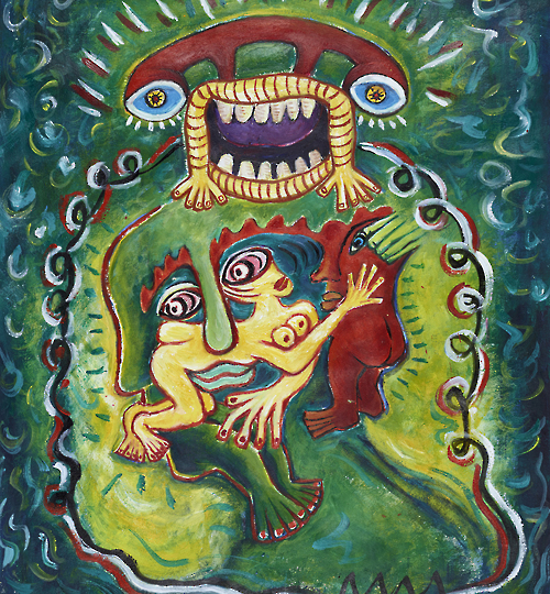 《异界》系列7 55X40cm 纸本丙烯 2017