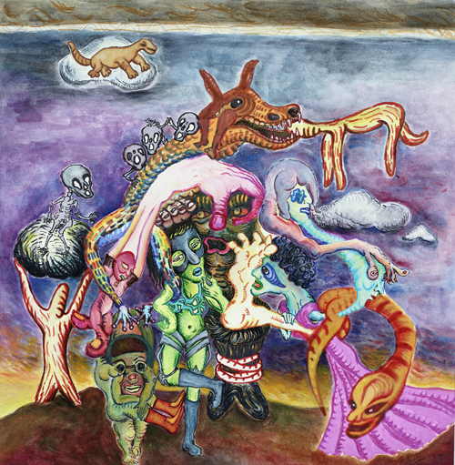 《异界》系列8 60X60cm 纸本丙烯 2017